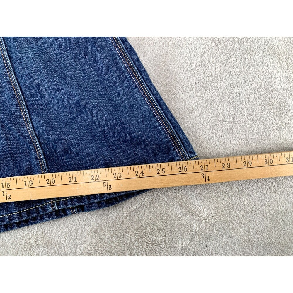 GAP Denim Skirt 4 Blue Flared 90s Retro Coquette Indie Sleaze Mini - Picture 10 of 11